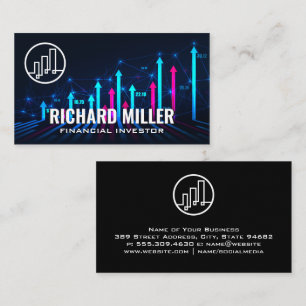 Bar Chart Logo   Stocks Business Card