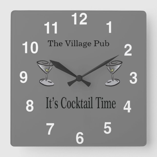 Bar Clock - Customisable Bar Clock Design (Front)