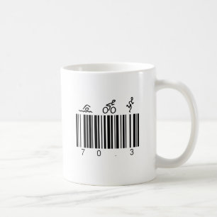 Bar code 70.3 coffee mug