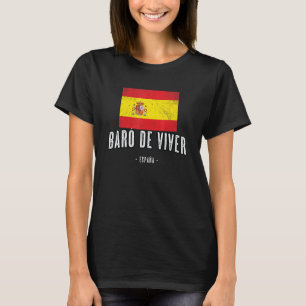 Bar De Viver Spain Es Flag City   Bandera Ropa   T-Shirt