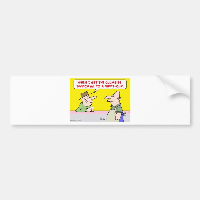 bar drunk switch sippy cup bumper sticker (Front)
