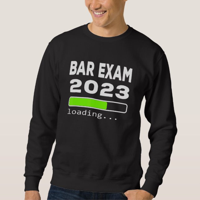 Bar Exam 2023 loading Future Lawyer Countdown Stud Sweatshirt (Front)