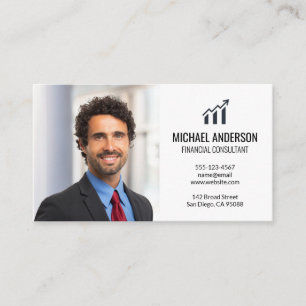 Bar Graph Finance Logo   Business Man Business Card