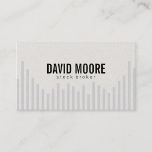 Bar Graph   Grey Business Card