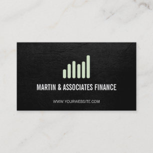 Bar Graph   Mint Business Card