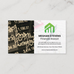 Bar Graph Stock Chart   Financial Reports Appointment Card