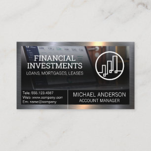 Bar Graph   Stocks Finance Business Card