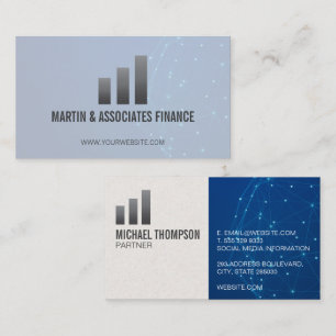 Bar Graph Stocks Financial Tech Business Card