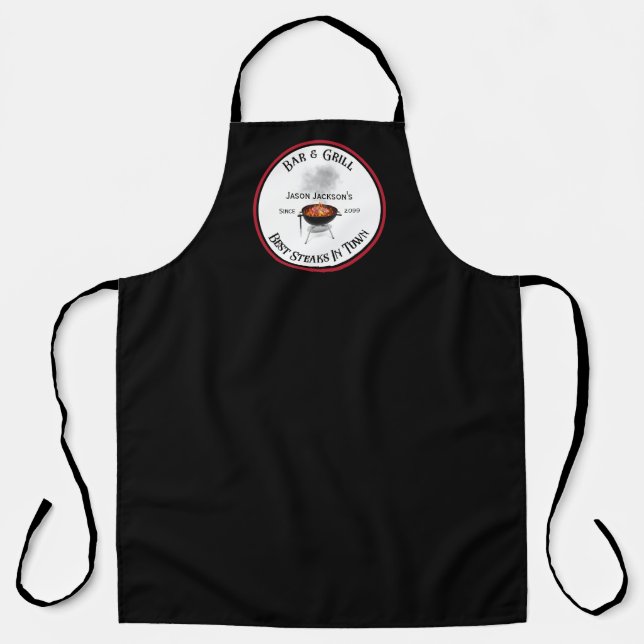 Bar & Grill Best Steaks In Town Bar & Grill  Apron (Front)