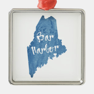 Bar Harbor, Maine Metal Ornament