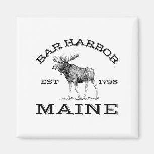 Bar Harbor Maine Moose Hiking Outdoors Acadia Nati Magnet