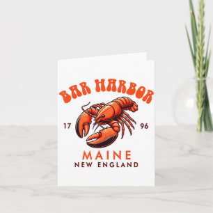 Bar Harbor Maine New England Travel Funny Bar Harb Card