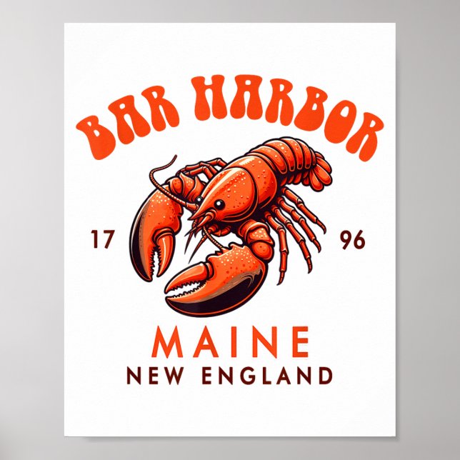 Bar Harbor Maine New England Travel Funny Bar Harb Poster (Front)