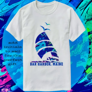 Bar Harbor Maine Sailboat Vacation T-Shirt