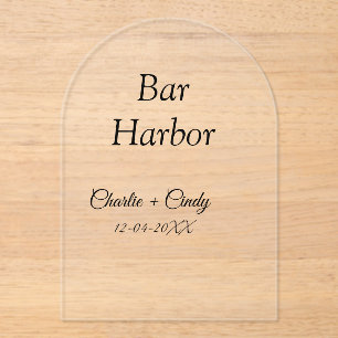 Bar Harbour bachelorette party bridesmaid wedding  Acrylic Invitations