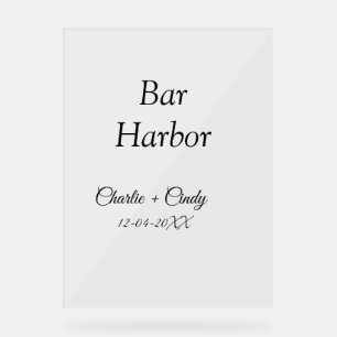 Bar Harbour bachelorette party bridesmaid wedding  Acrylic Sign
