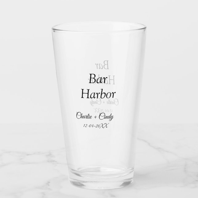 Bar Harbour bachelorette party bridesmaid wedding  Glass (Front)