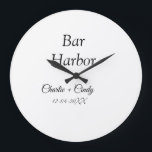Bar Harbour bachelorette party bridesmaid wedding  Large Clock<br><div class="desc">Design</div>