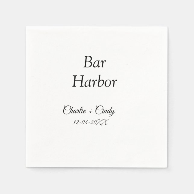 Bar Harbour bachelorette party bridesmaid wedding  Napkin (Front)