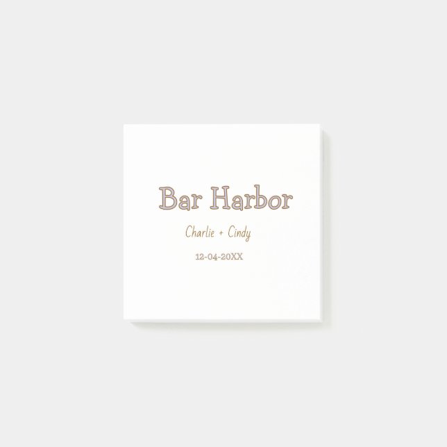 Bar Harbour bachelorette party bridesmaid wedding  Post-it Notes (Front)