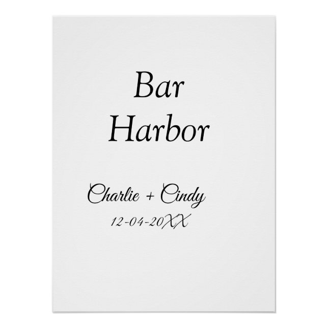 Bar Harbour bachelorette party bridesmaid wedding  Poster (Front)