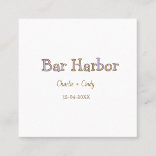Bar Harbour bachelorette party bridesmaid wedding Square Business Card