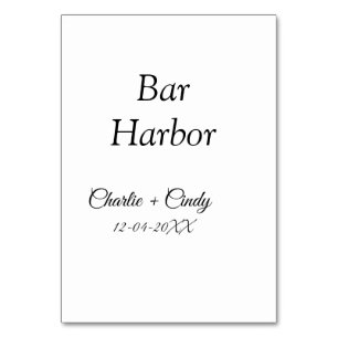 Bar Harbour bachelorette party bridesmaid wedding  Table Number
