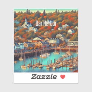 Bar Harbour Maine 3 Inch Vinyl Sticker