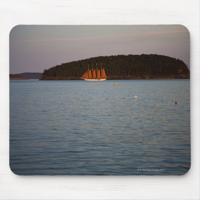 Bar Harbour, Maine at sunset Mouse Pad (Front)
