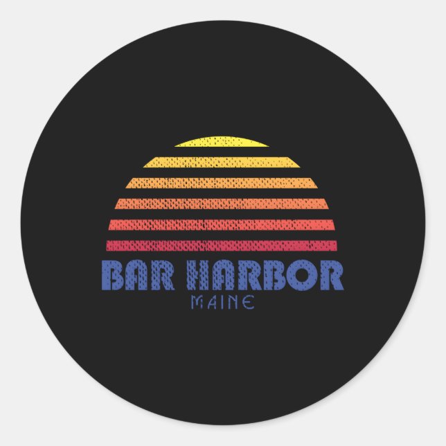 Bar Harbour Maine Bar Harbour Classic Round Sticker (Front)