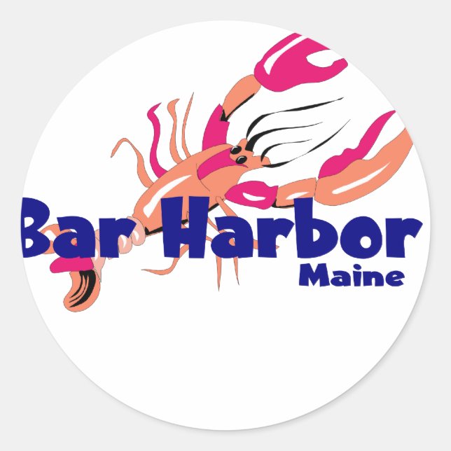 Bar Harbour, Maine Classic Round Sticker (Front)