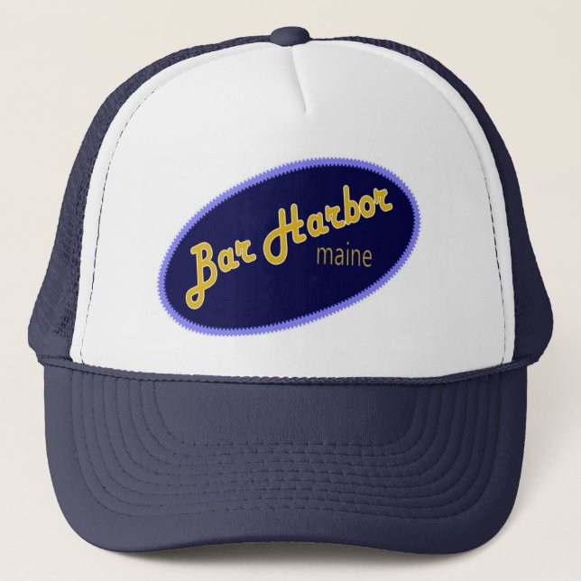 Bar Harbour Maine embroidered effect hat (Front)