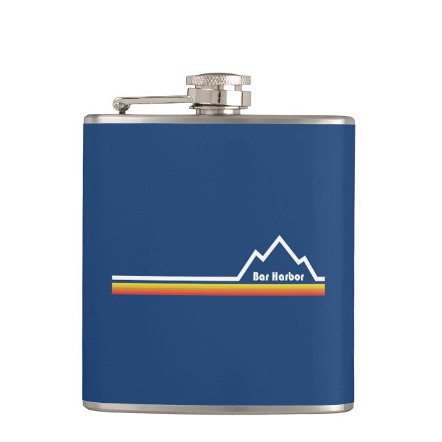 Bar Harbour, Maine Hip Flask (Front)