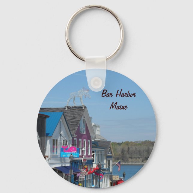 Bar Harbour, Maine Key Ring (Front)