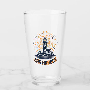 Bar Harbour Maine Lighthouse Sunrise Glass