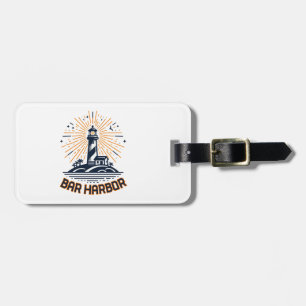 Bar Harbour Maine Lighthouse Sunrise Luggage Tag