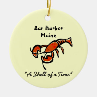 Bar Harbour Maine Lobster Ceramic Ornament