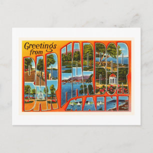 Bar Harbour Maine ME Old Vintage Travel Souvenir Postcard