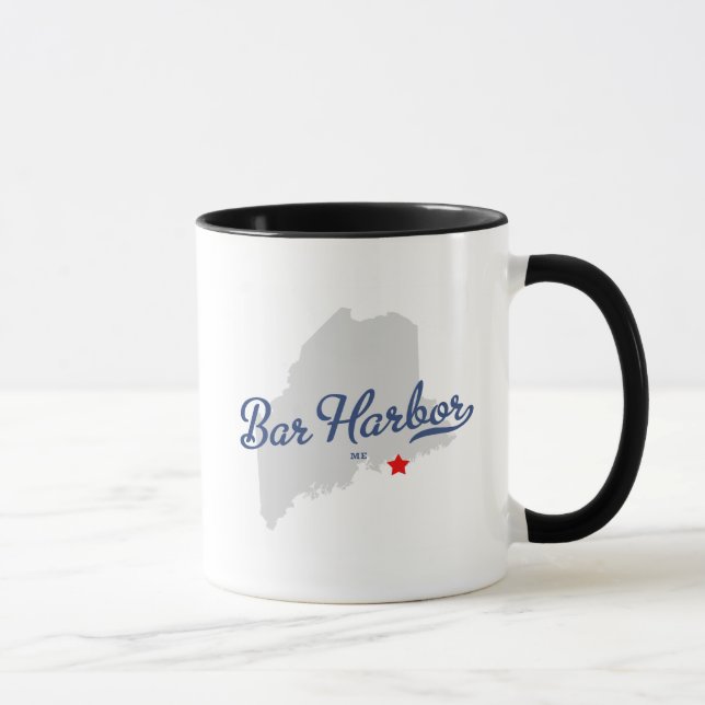 Bar Harbour Maine ME Shirt Mug (Right)