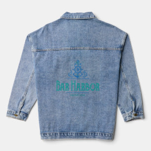 Bar Harbour Maine Nautical Design Denim Jacket