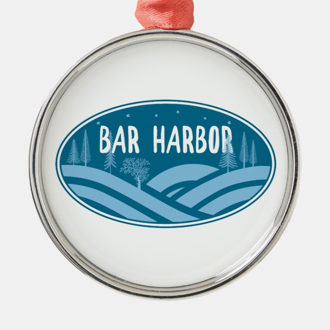 Bar Harbour Maine Outdoors Metal Ornament (Front)