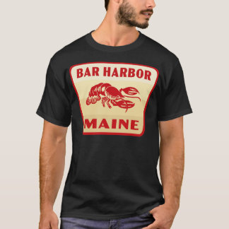 Bar Harbour Maine Retro  Badge Tan T-Shirt