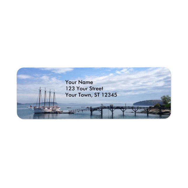 Bar Harbour, Maine Return Address Label (Front)