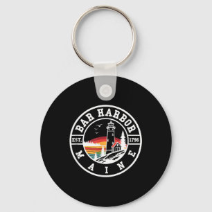 Bar Harbour - Maine - Throwback Design - Clic Key Ring