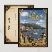 Bar Harbour Maine Vintage Art Deco Golden Age