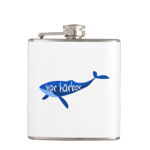 Bar Harbour Maine Whale Hip Flask