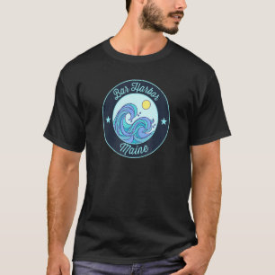 Bar Harbour Me Maine Souvenir Nautical Surfer Grap T-Shirt