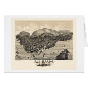 Bar Harbour, ME Panoramic Map - 1886