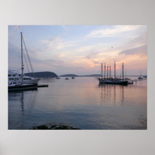 Bar Harbour Ships at Sunrise I Poster
