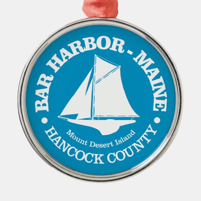 Bar Harbour (sloop) Metal Ornament (Front)